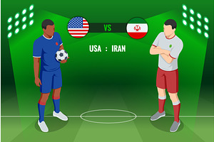 Isometric football match scene with, a Sport Illustration by Golden Sikorka