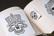 100 Decorative Vector Skulls, a Decorative Illustration by pixaroma (Thumbnail 16 of 37)