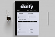 Clean Daily Planner Template, a Stationery Template by MightyDesign (Thumbnail 1 of 8)