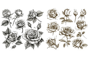 Flower Set: Highly Detailed Hand