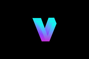 Letter V Logo with Geometric Folded, a Branding & Logo Template by Design Store