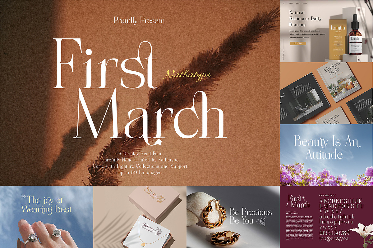 Modern Display Font Bundle 7, a Script Font by Nathatype (Photo 3 of 11)