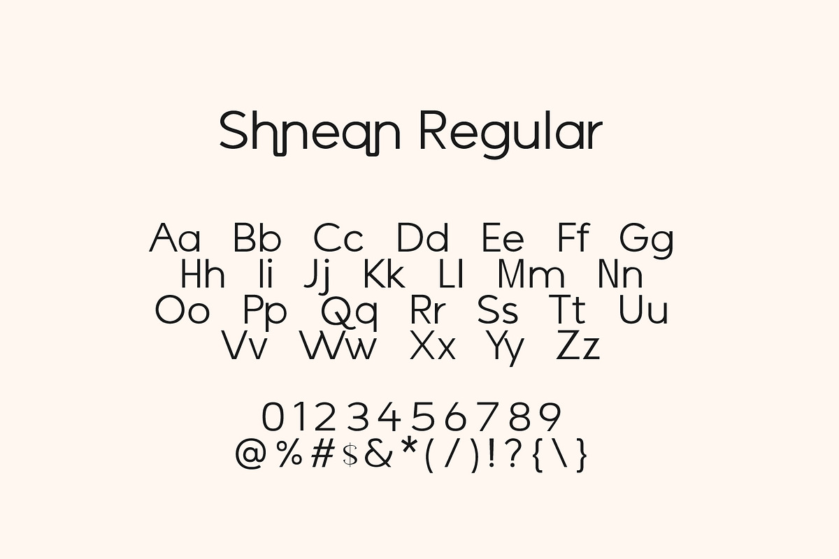Shnean, a Sans Serif Font by Jrray Studio (Photo 2 of 7)