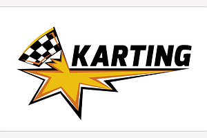Karting race logo, emblem element., a Sport Illustration by Anna's Shop