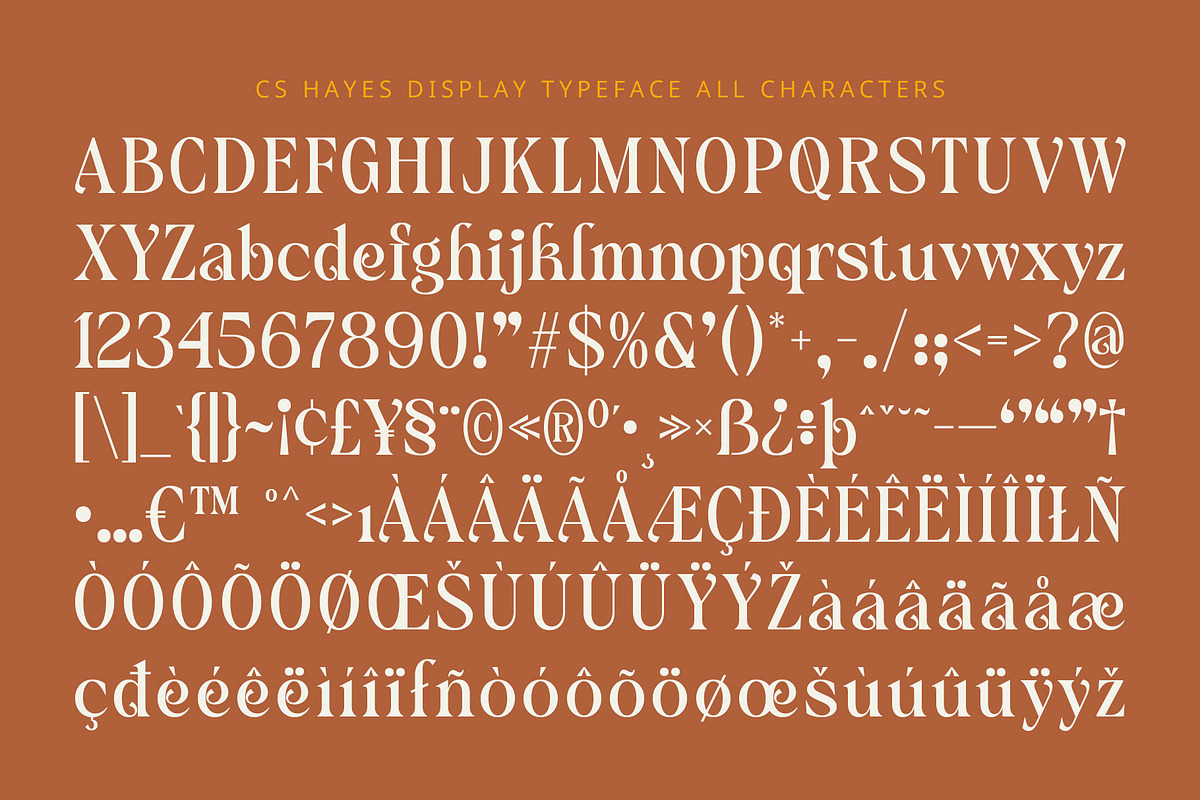 CS Hayes – Art Nouveau Font, a Serif Font by Craft Supply Co. (Photo 8 of 8)