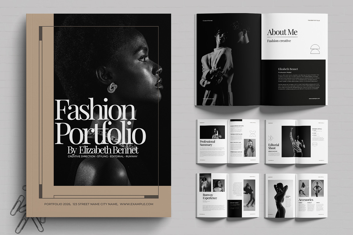 Fashion Portfolio Template, a Brochure Template by MightyDesign (Photo 1 of 6)