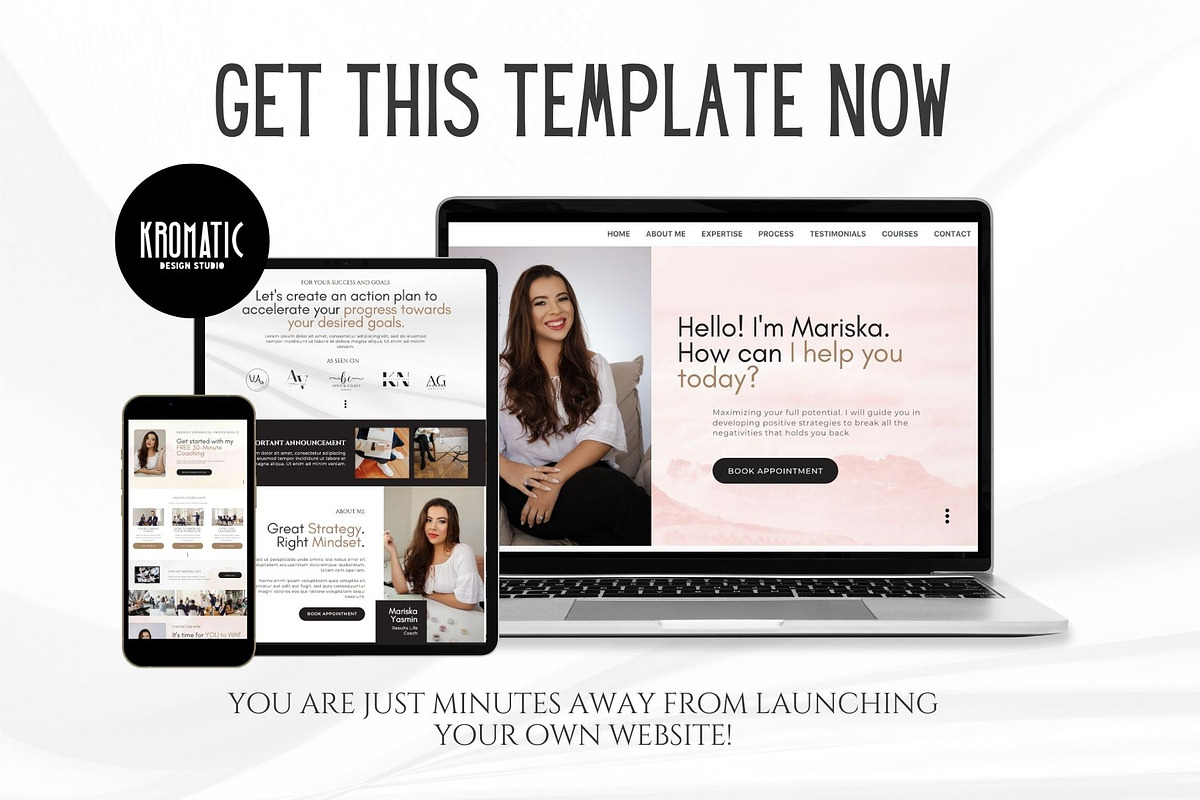 Life Coach Canva Website Template, a Landing Page Template by Kromatic Design Studio (Photo 8 of 8)
