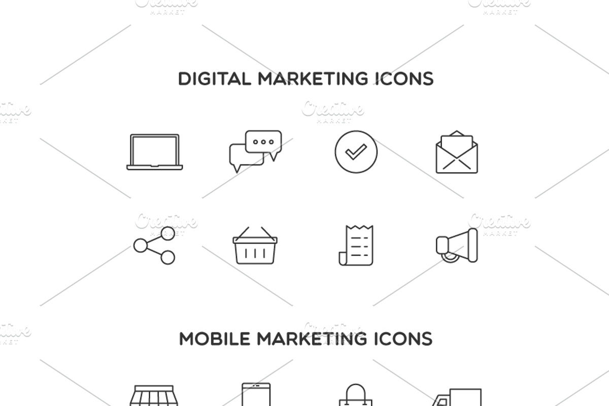 Marketing Icons, a Duotone Icon by vectorbugs (Photo 3 of 5)