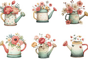 Watercolor Watering Can Clipart, an Illustration by Designking (Thumbnail 4 of 5)
