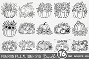 Pumpkin Fall Autumn SVG PNG Bundle, a Photo by Actual Pixel (Thumbnail 1 of 19)