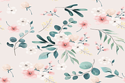 Watercolor Flowers Seamless Pattern, a Pattern Graphic by Dz Akali (Thumbnail 1 of 10)