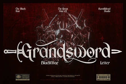 Grandsword, a Blackletter Font by Burntilldead