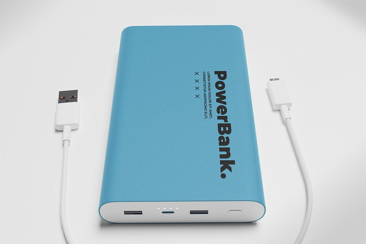 Powerbank Mockup, a Device Mockup by xavier_studio (Photo 2 of 5)