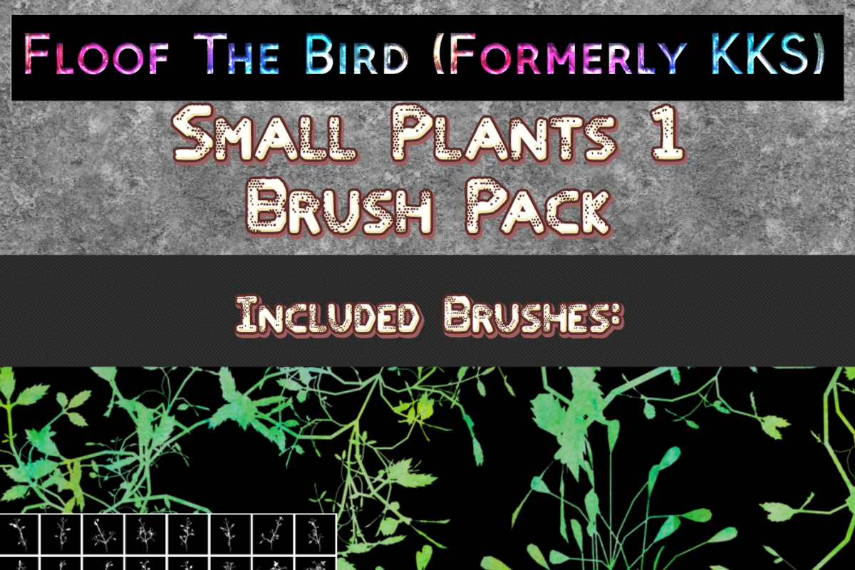 Small Plant 1 brush set by FloofTB, a Brushes & More by FloofTheBird (Photo 1 of 2)