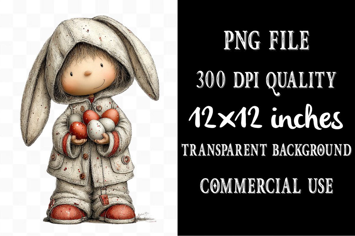 Whimsical Easter Kids, an Illustration by Designking (Photo 4 of 5)