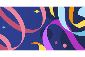 Variety of bright colorful confetti, an Object Illustration by JeanBet