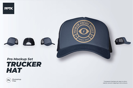 Trucker Hat Mockup, a Hat Mockup by PrePress Toolkit