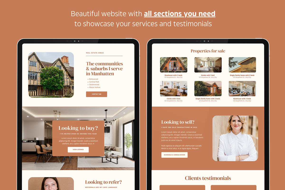 Realtor Kyrie Website Template Canva, a Websites & App Template by Eden Origin Studio (Photo 5 of 11)