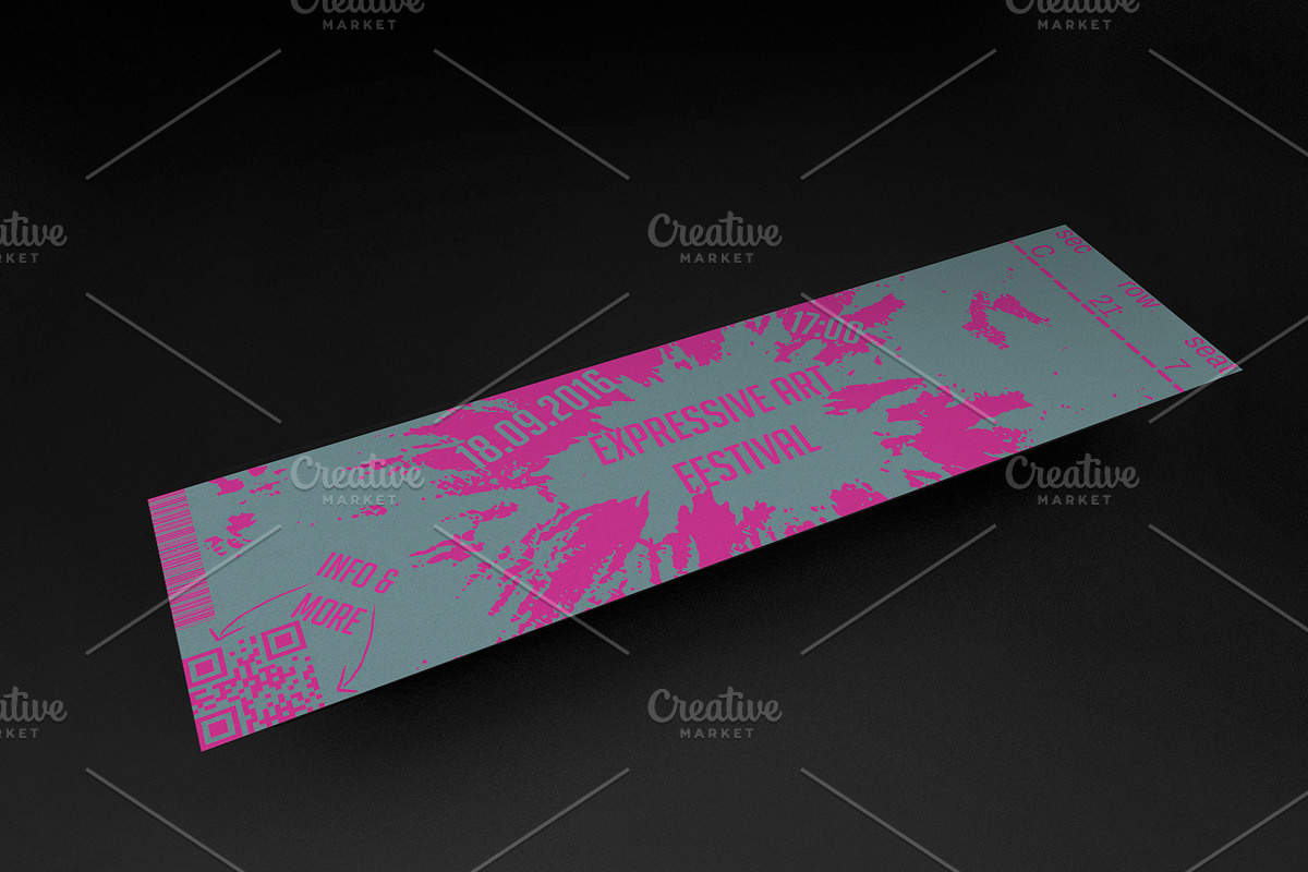 Artistic Event Ticket, an Invitation Template by Konakchiev (Photo 3 of 3)