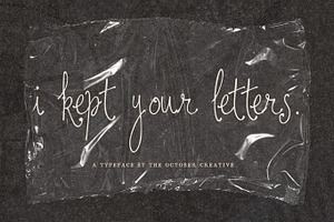 I Kept Your Letters Script Font, a Script Font by The October Creative