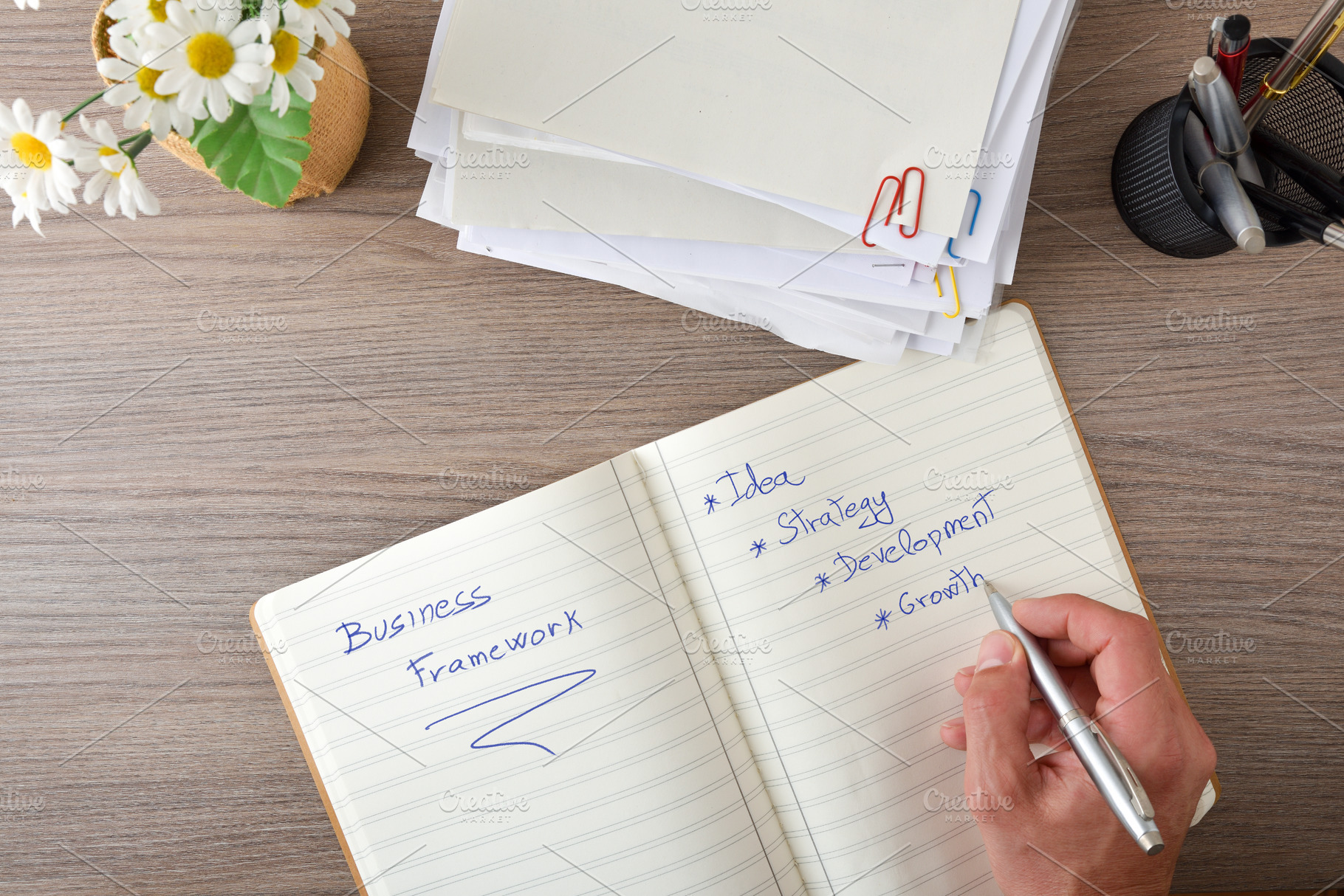 Business Planning Notebook on Organized Desk, a Business Photo by Davizro's Market