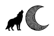 Mandala Moon Wolf SVG Bundle, an Illustration by Gaye Art (Thumbnail 18 of 31)