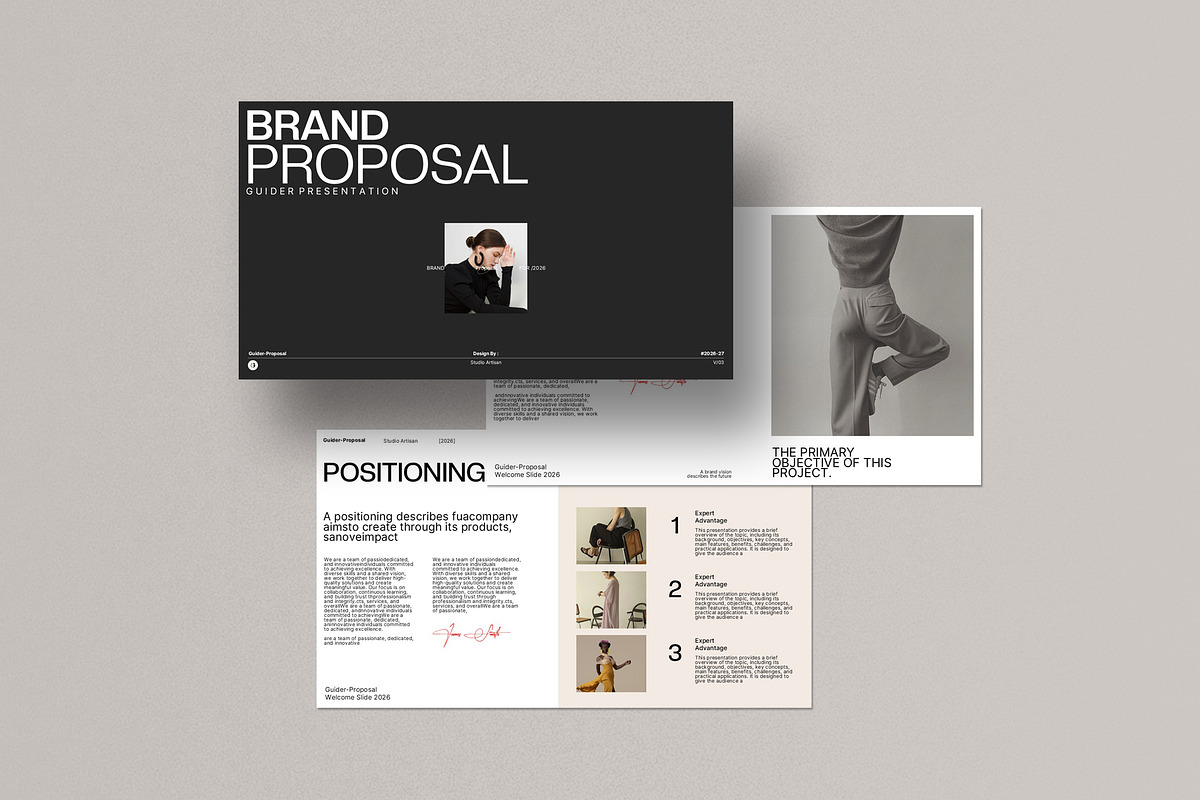 Guider Brand Proposal Presentation, a Presentation Template by Studio Artisan (Photo 6 of 9)