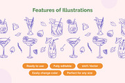 Cocktail Set Doodle Style, an Object Graphic by 35lab (Thumbnail 3 of 6)