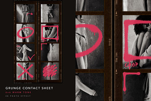 Grunge Contact Sheet Photo Effect