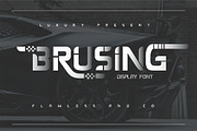 Brusing - Sports Display Font, a Sans Serif Font by Flawless And Co (Thumbnail 1 of 10)