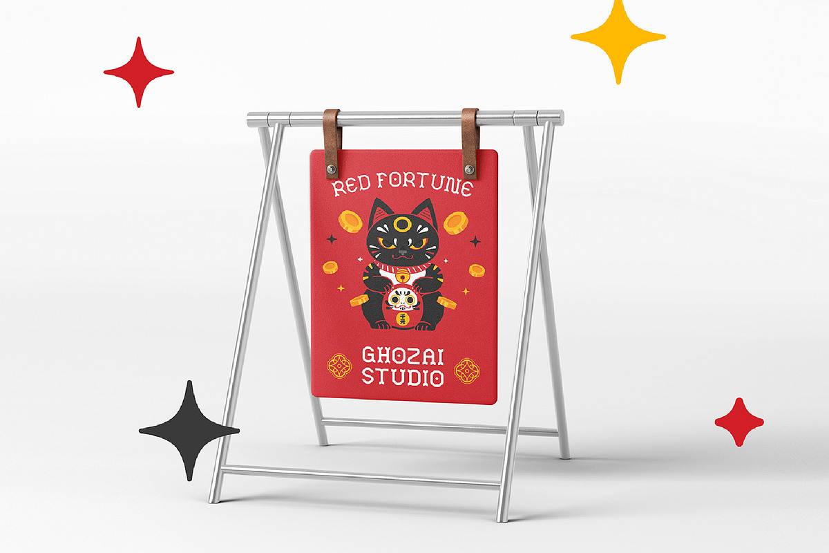 Red Fortune - Asian Inspired Font, a Slab Serif Font by ghozai studio (Photo 8 of 8)