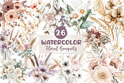 Boho Mother's Day Floral Bouquets, an Illustration by CreationArt (Thumbnail 1 of 5)