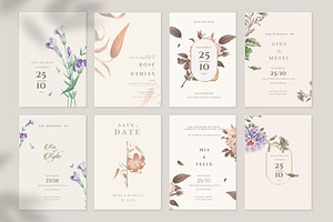 40 Minimalist Floral Wedding Cards