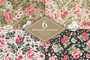 Seamless Flowers Peonies Chamomile, a Pattern Graphic by Vintage (Thumbnail 1 of 11)