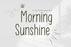 Morning Sunshine - Handwriting Font