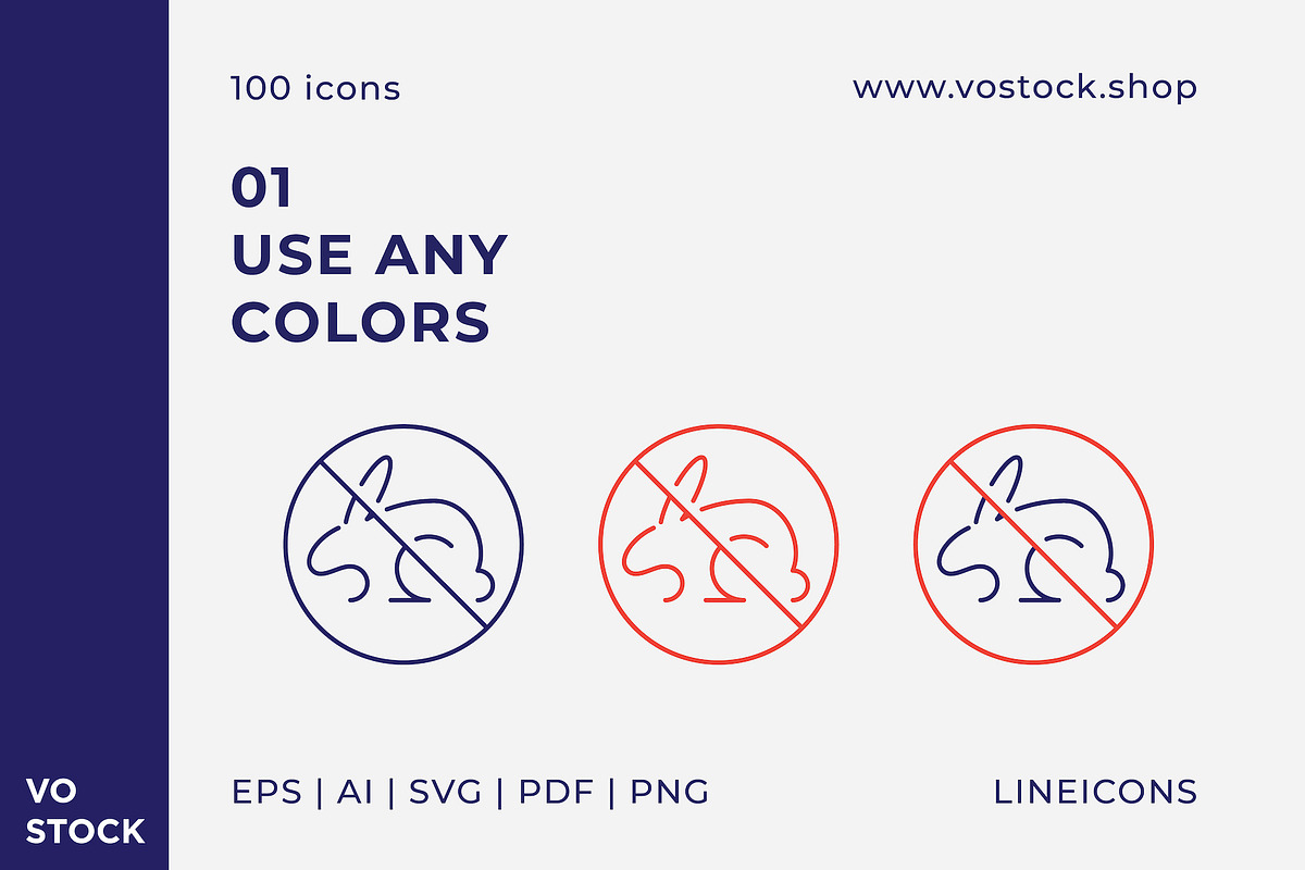 100 Cosmetics Packaging Icons, an Outline Icon by vo.stock (Photo 3 of 5)