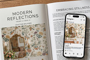 Vintage Bathroom Wallpaper Mockup, a Household Mockup by 1001 mockups (Thumbnail 5 of 15)