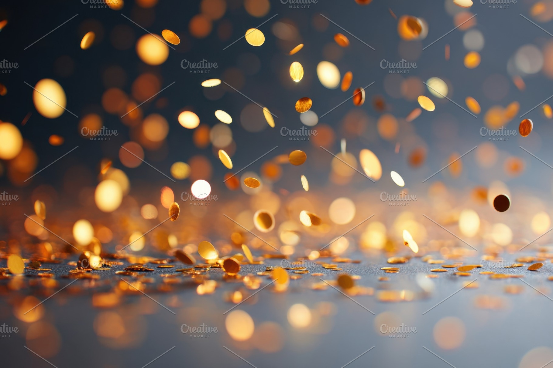 Gold glitter on dark surface, a Background Photo by AlyaAnd