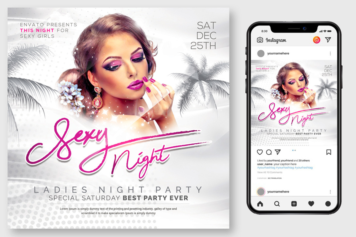 100 Night Club Party Flyers Bundle, a Flyer Template by graphicforest (Photo 4 of 72)