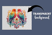 Valentine Damask Love Birds Clipart, an Illustration by Designworld (Thumbnail 4 of 4)