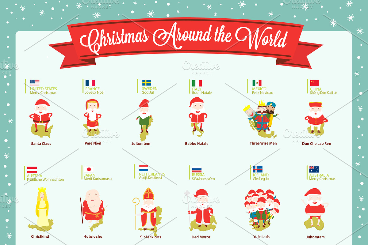 Christmas Around the World, an Illustration by Lemonly