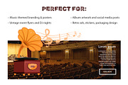 Vintage Gramophone. Vinyl Record Set, an Object Illustration by Lettering_Logo (Thumbnail 2 of 3)