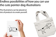 Cute Doodle Pointer dogs, an Animal Illustration by Liz Pengilley Studio (Thumbnail 4 of 4)
