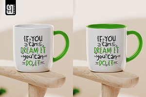 Ceramic Mug On The Chair Arm Mockup