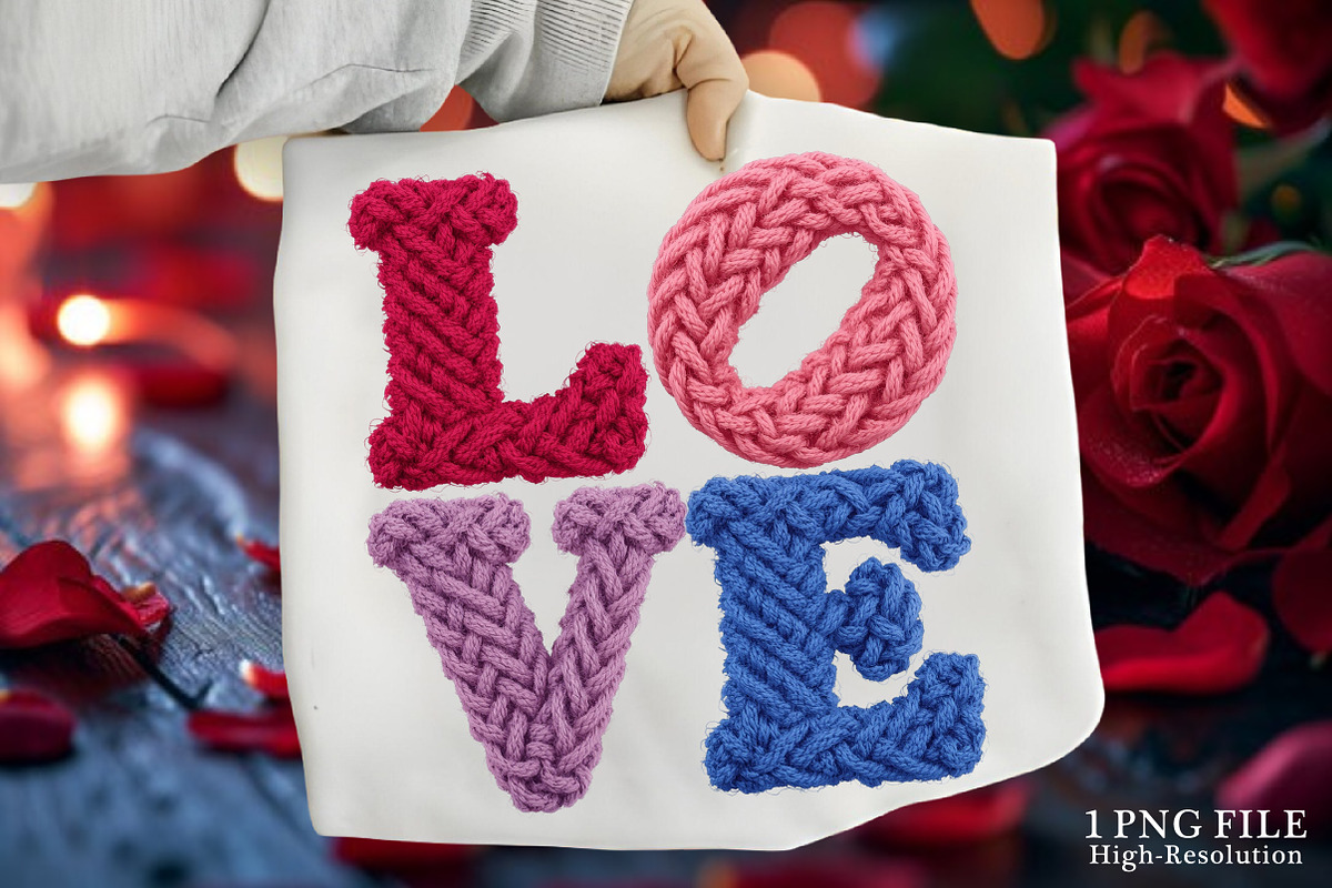Faux Yarn Love Valentine Png, an Illustration by Canvas Craft (Photo 1 of 7)