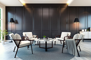 Modern contemporary meeting room featuring interior, modern, and room