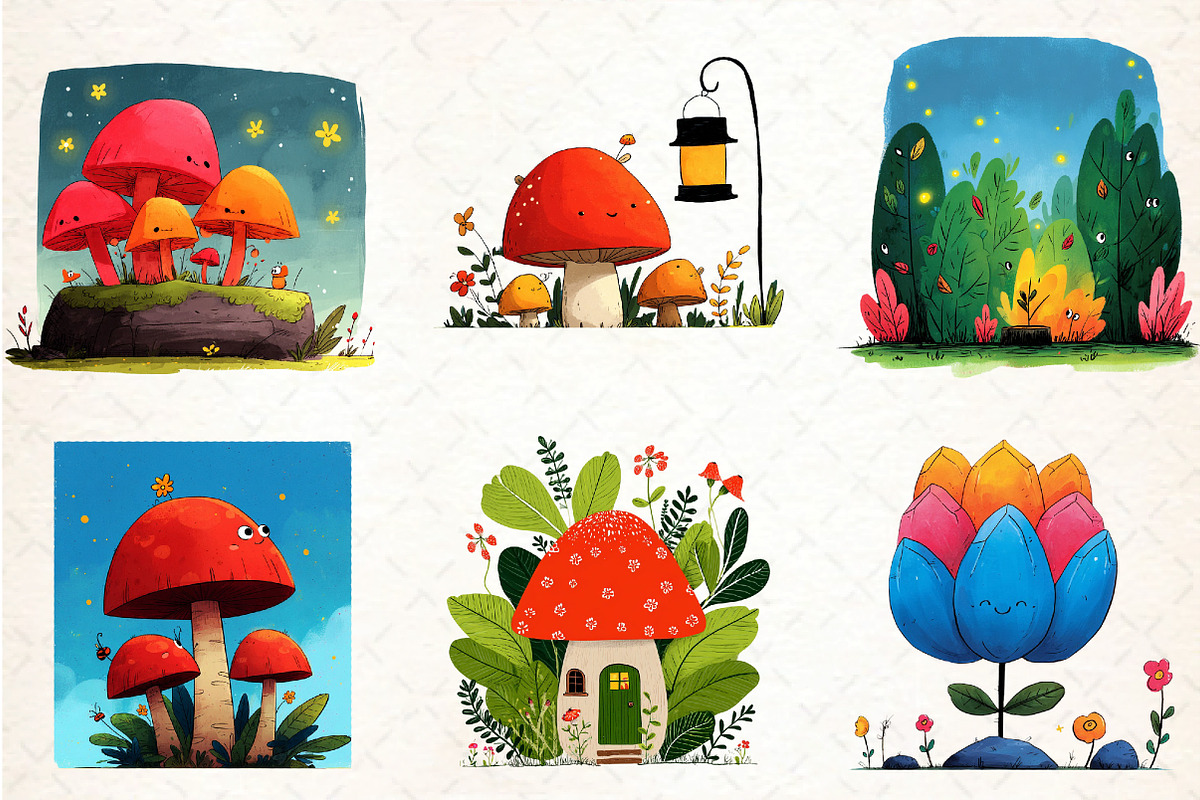 Twilight Glade Clipart, an Illustration by DreamCafeArt (Photo 5 of 7)