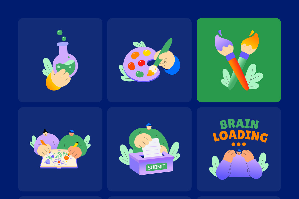 Back to School Flat Stickers Bundle, an Education Illustration by Brickclay (Photo 10 of 14)