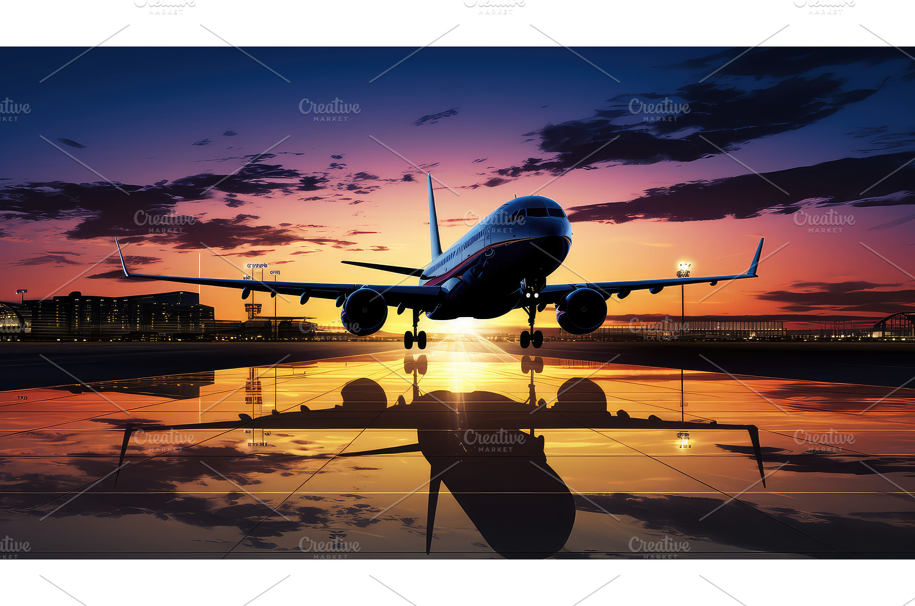 flight silhouette airport background, a Background Photo by pikepicture