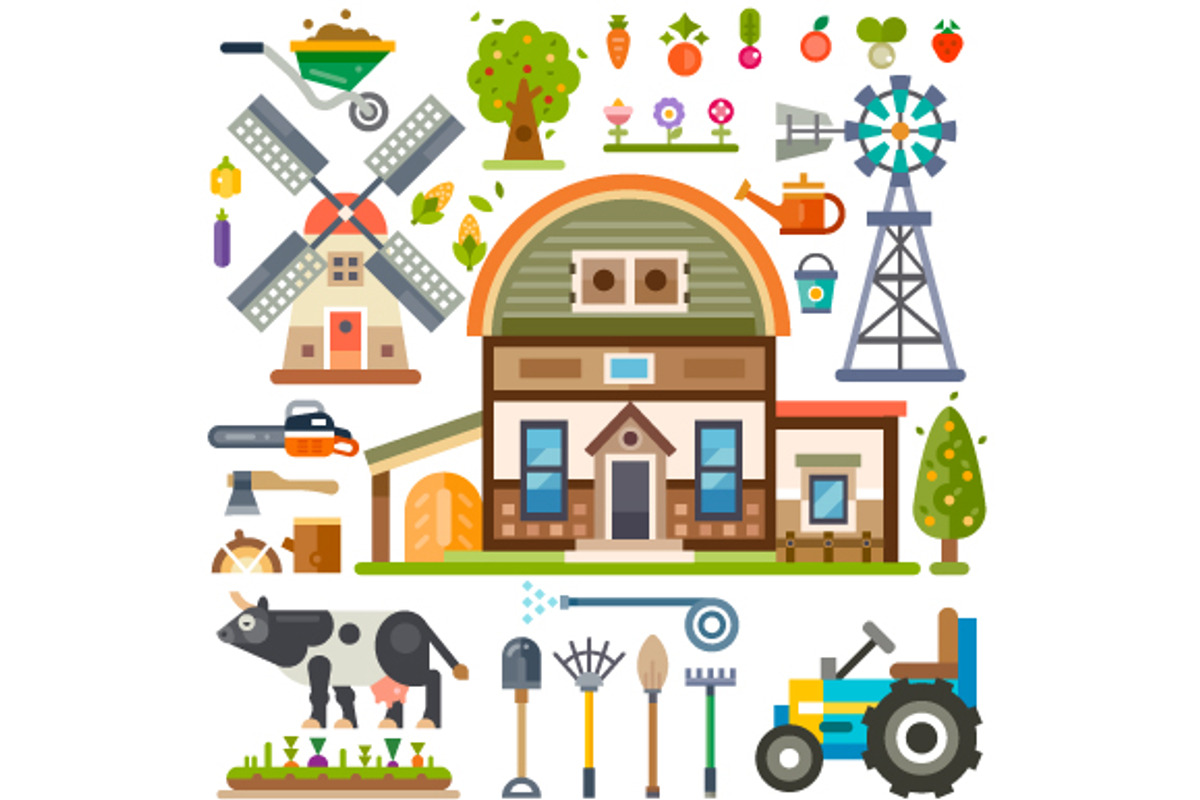 Agricultural Isolated Pictures Set!, an Animal Illustration by TastyVector